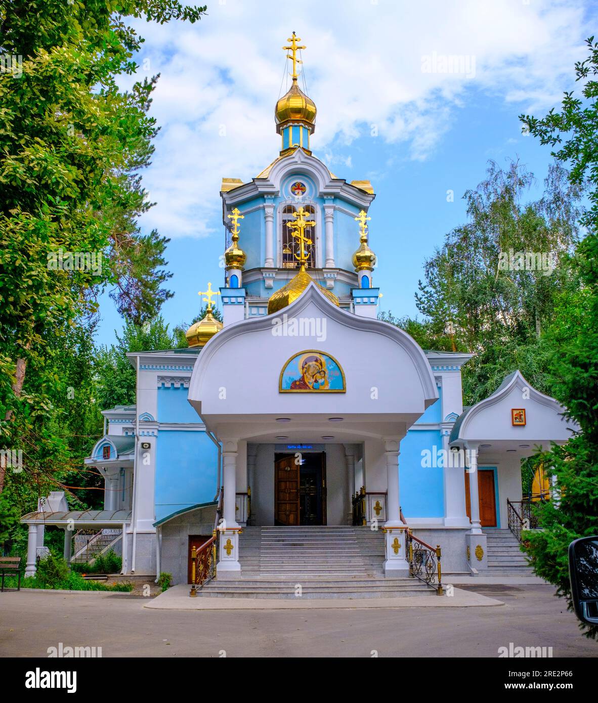 Kasachstan, Almaty. Kathedrale der Madonna von Kasan. Stockfoto