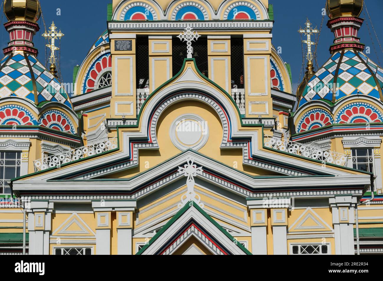 Kasachstan, Almaty. Ascension Cathedral, eine russisch-orthodoxe Kathedrale im Panfilov Guardsmen Park. Stockfoto