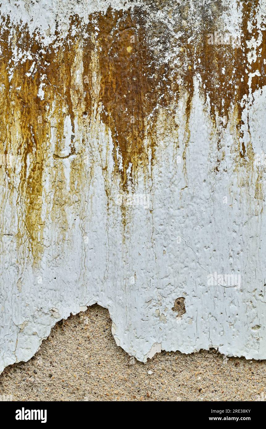 Alte und schmutzige Zementwand Stockfoto