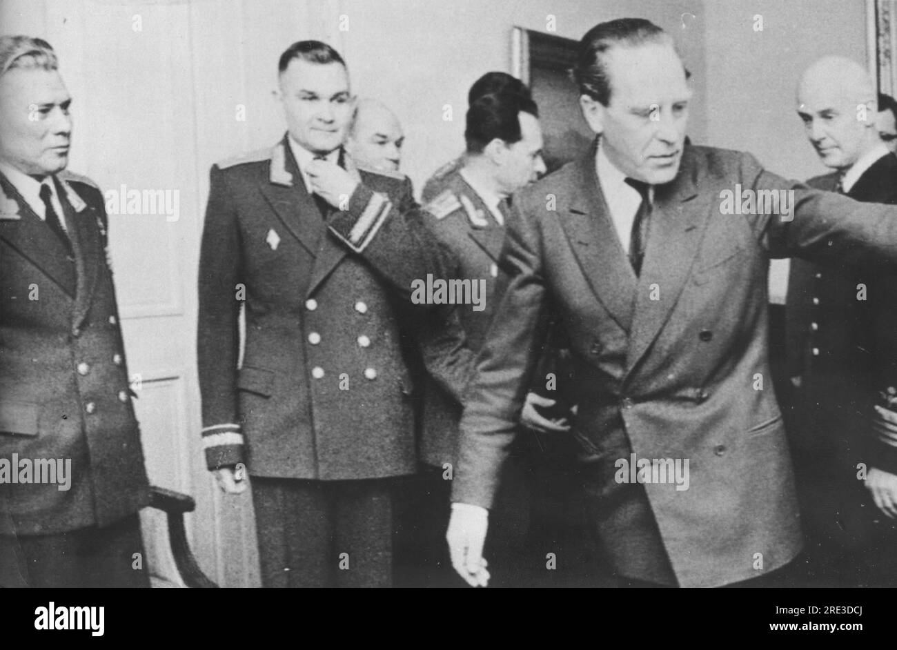 Wennerstroem, Stig, 27.8.1906 - 22,3.2006, schwedischer Offizier und Spion für die UdSSR (ganz rechts), ADDITIONAL-RIGHTS-CLEARANCE-INFO-NOT-AVAILABLE Stockfoto