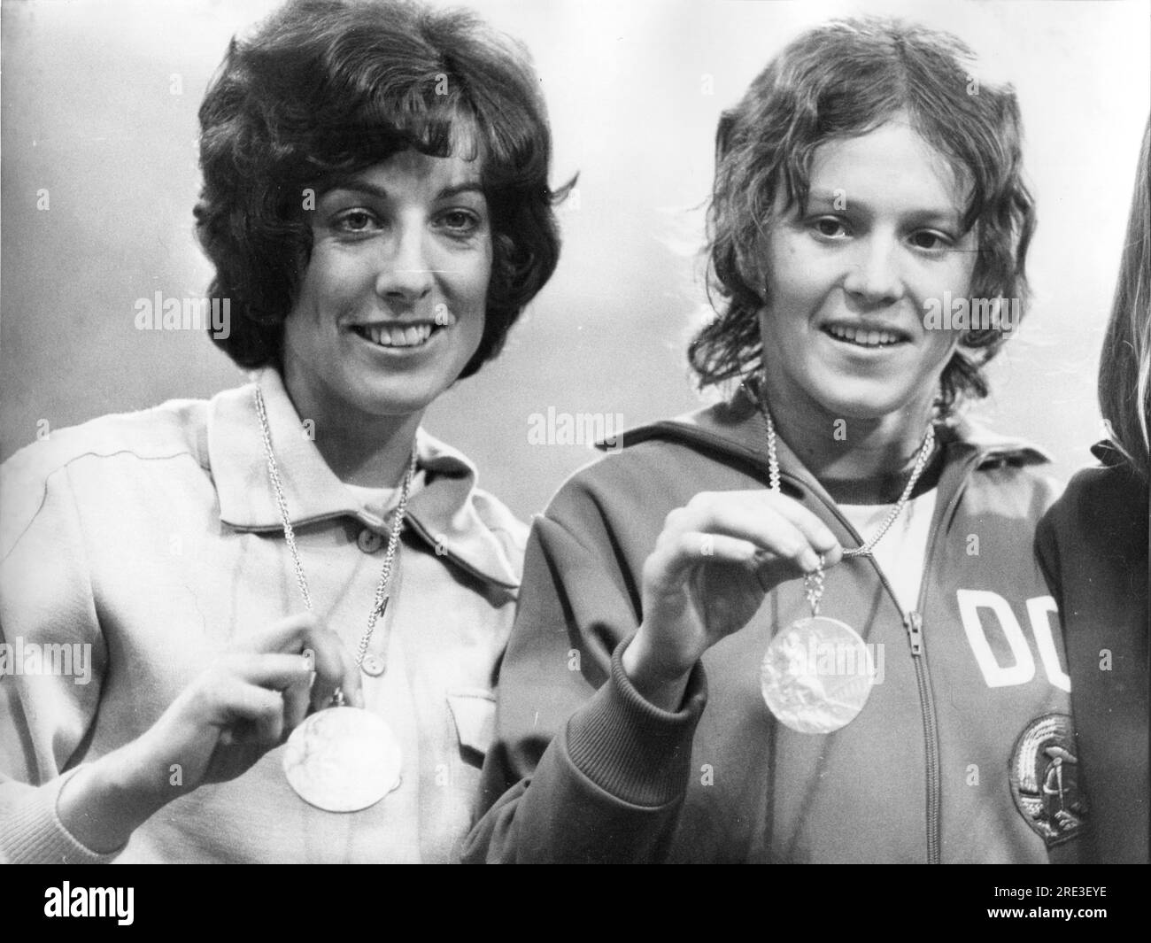 Wilden, Rita, * 8.10.1947, deutscher Sprinter (links), Silbermedaille im 400-Meter-Lauf, ADDITIONAL-RIGHTS-CLEARANCE-INFO-NOT-AVAILABLE Stockfoto