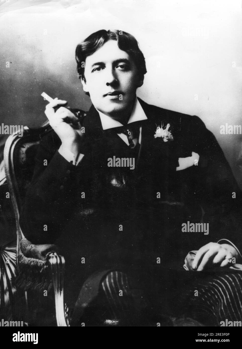 Wilde, Oscar, 16.10.1854 - 30.11.1900, irischer Schriftsteller, nach dem Foto von Alfred Ellis und Walerie, ZUSÄTZLICHE-RECHTE-FREIGABE-INFO-NICHT-VERFÜGBAR Stockfoto