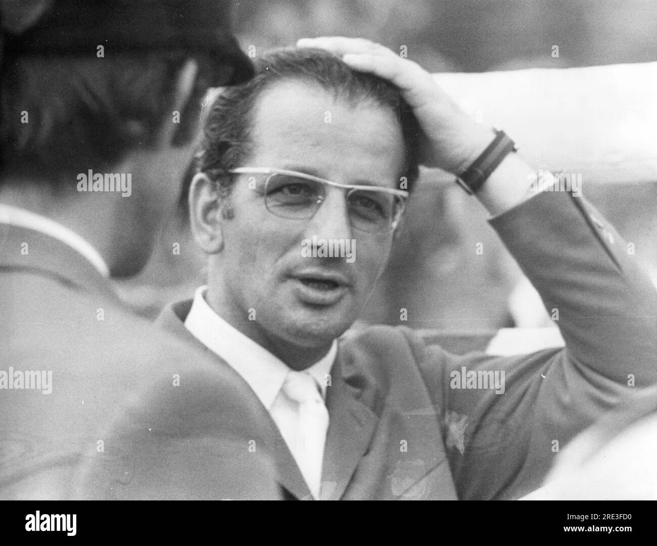 Sport, Reiten, Showjumping, CHIO Aachen, 1972, Hans Guenter Winkler, 1,7.1972, ADDITIONAL-RIGHTS-CLEARANCE-INFO-NOT-AVAILABLE Stockfoto