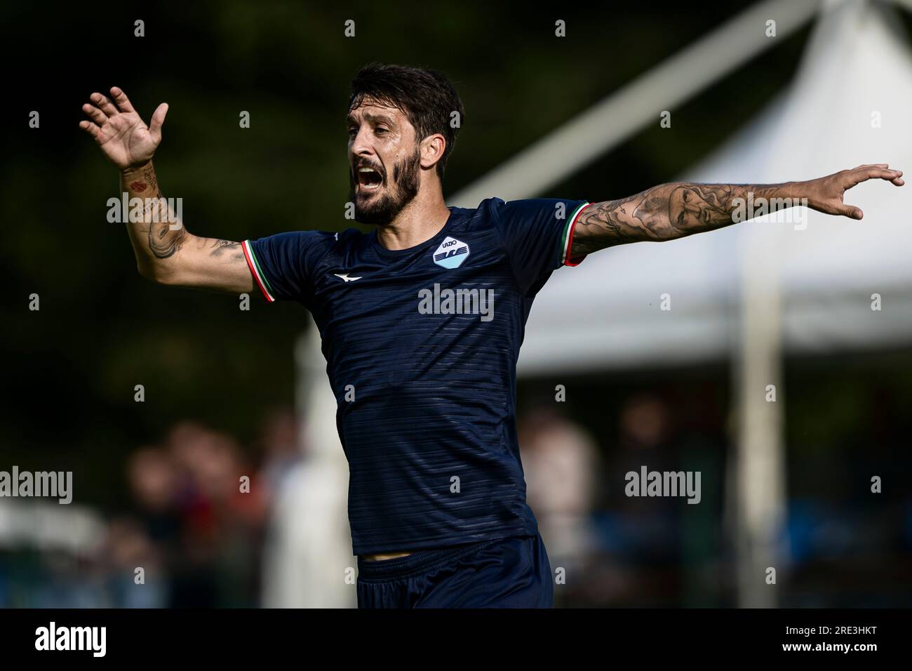 Luis Alberto von SS Lazio reagiert während des vorsaisonfreundlichen Fußballspiels zwischen SS Lazio und US Triestina. Stockfoto