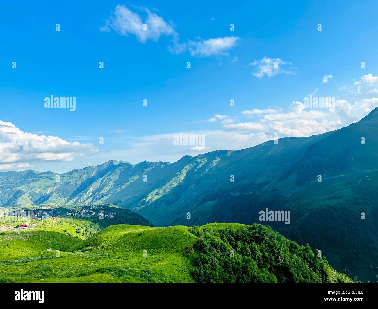 Gudauri Mountain Ranges in Georgia Stockfoto