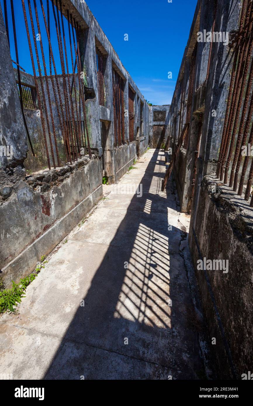 Im alten Gefängnis in Isla de Coiba, Pazifikküste, Provinz Veraguas, Republik Panama, Mittelamerika. Stockfoto
