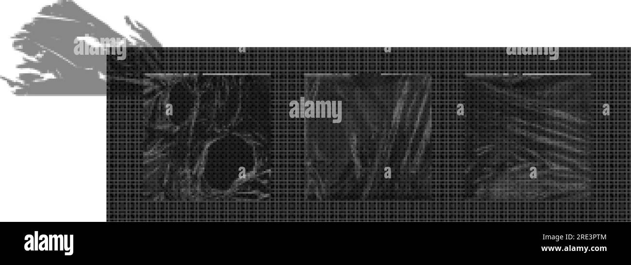 Satz zerknitterter und gerissener Kunststoffverpackungen, isoliert auf transparentem Hintergrund. Vektorrealistische Darstellung einer glänzenden Stretchfolie aus Polyethylen mit zerknitterter Oberfläche und Überlagerungseffekt Stock Vektor