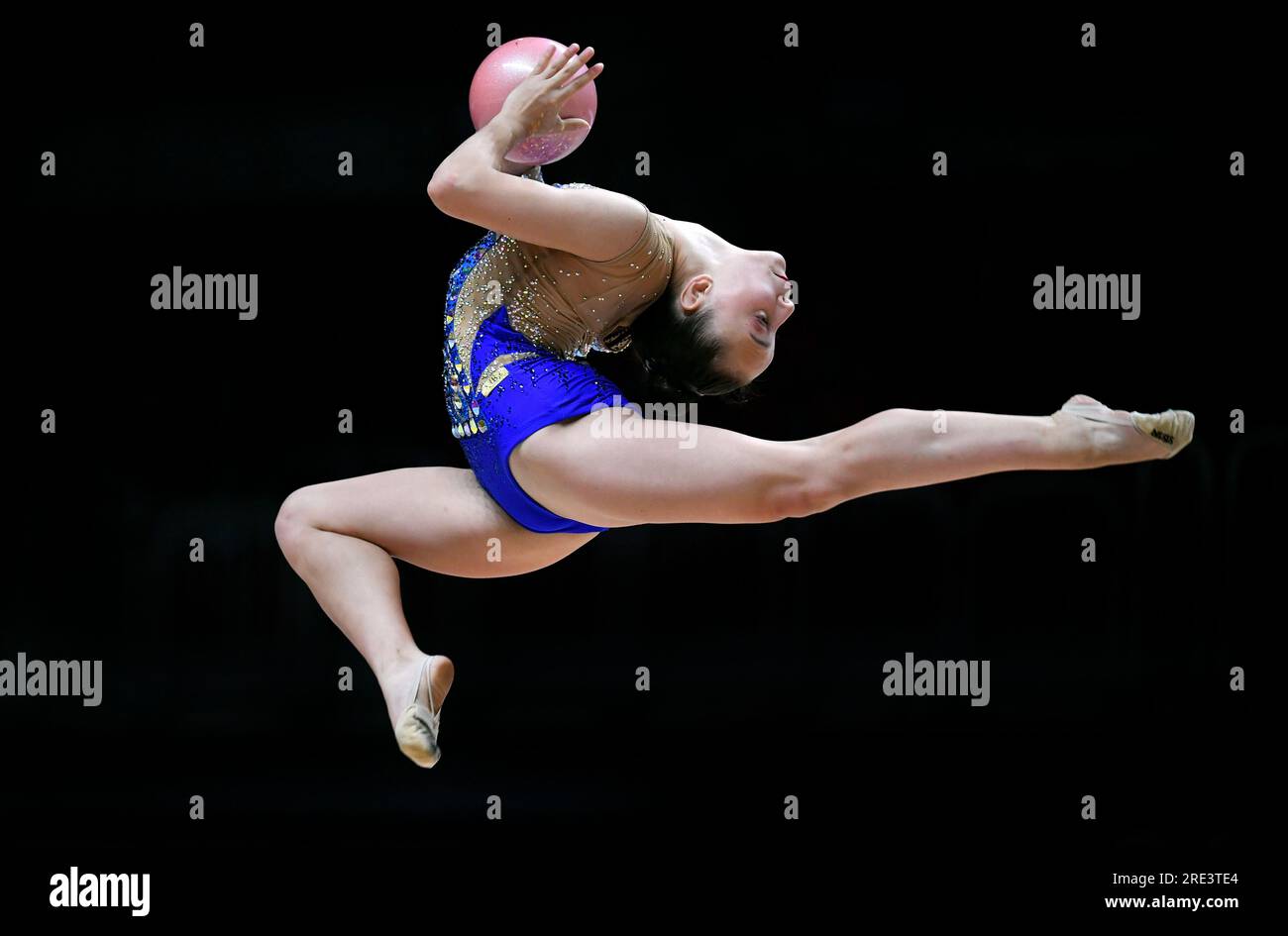 Finale, Deutsche Meisterschaft, Rhythmic Gymnastics All-Around Individuum, PSD Bank Dome Düsseldorf; Pauline Köhler (TV St. Wendel). Stockfoto