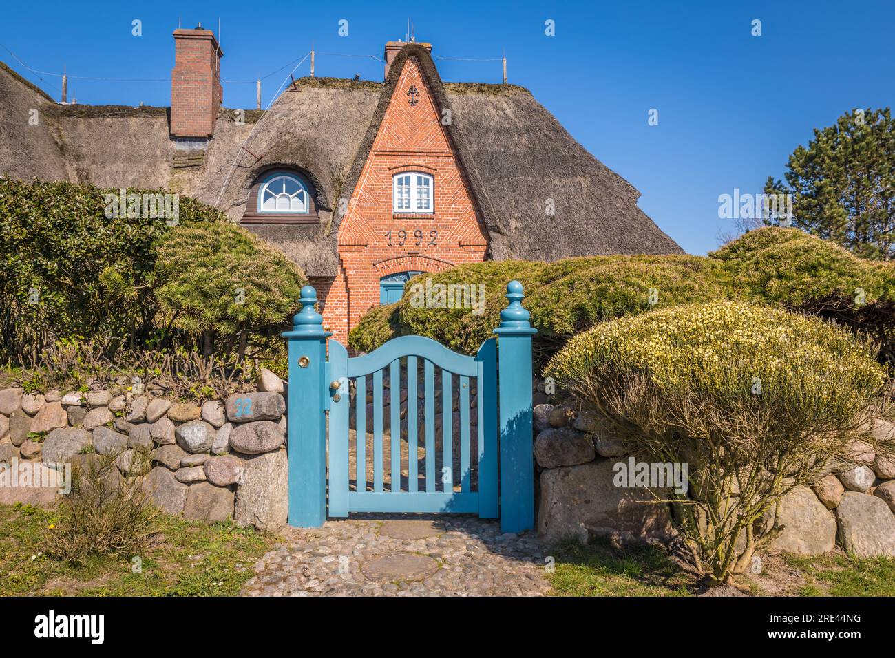 Geografie / Reise, Deutschland, Schleswig-Holstein, Braderup, Eintritt zum Strohhaus in Braderup, ZUSÄTZLICHE-RECHTE-FREIGABE-INFO-NICHT-VERFÜGBAR Stockfoto