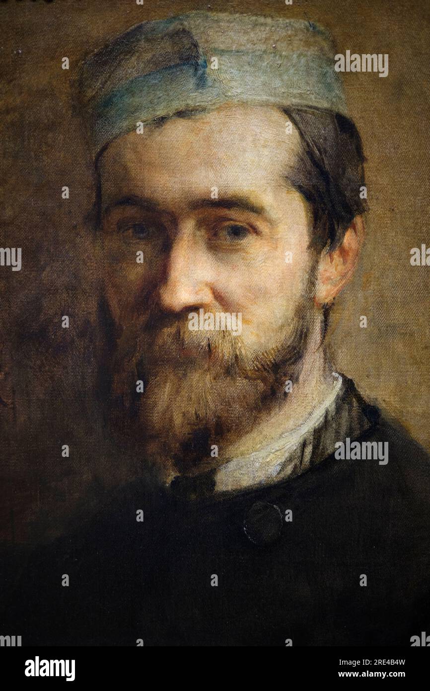Porträt des Malers Loubon von Gustave Ricard im Musée des Beaux Arts in Marseille, Frankreich Stockfoto