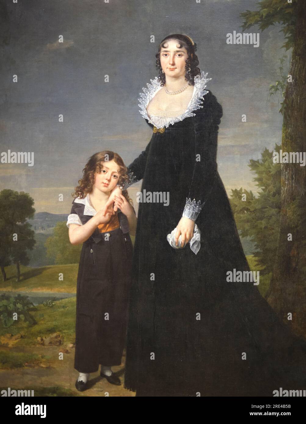 Portrait von Mutter und Sohn von Robert Lefevre im Musée des Beaux Arts in Marseille, Frankreich Stockfoto