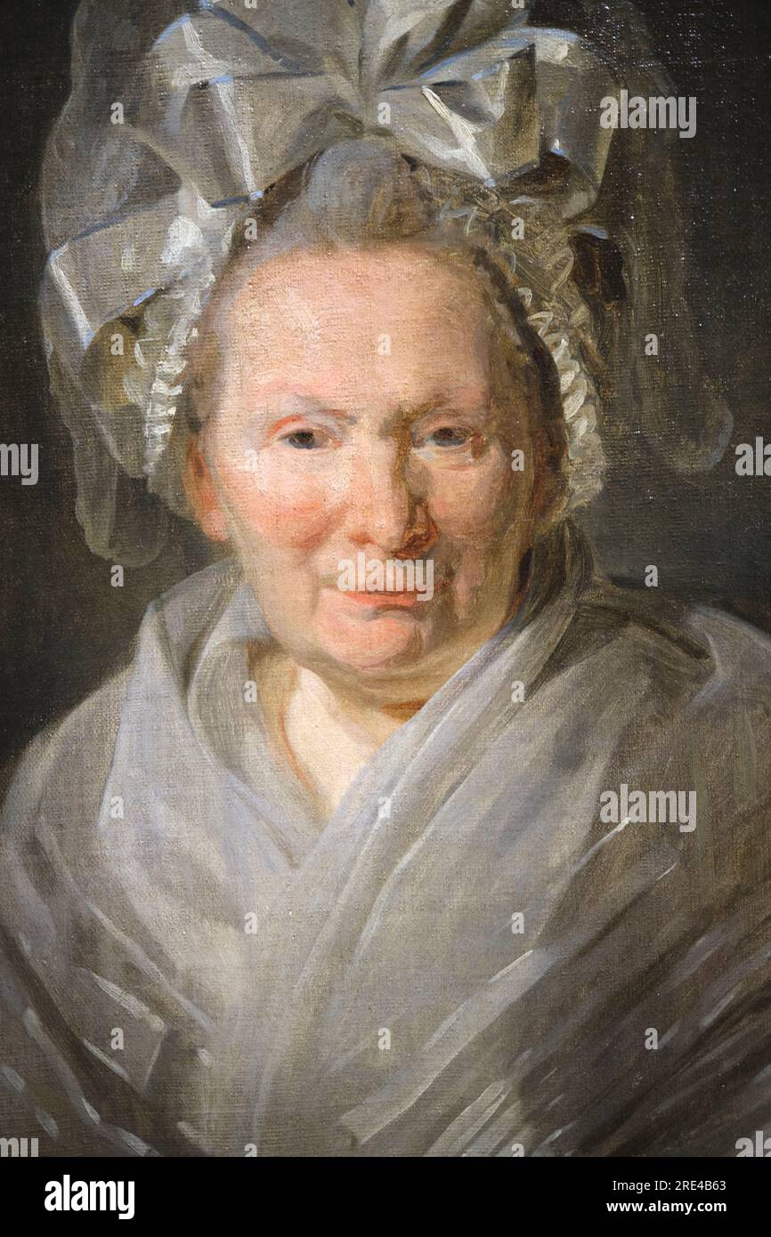 Porträt der Alten Frau von Henri Pierre Danloux im Musée des Beaux Arts in Marseille, Frankreich Stockfoto