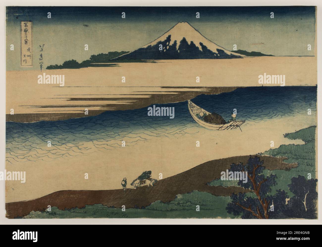Der Tama in der Provinz Musashi (Bushū Tamagawa) c. 1830-1831 Katsushika Hokusai Stockfoto
