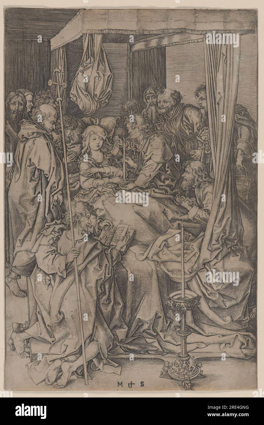 Tod der Jungfrau 1480-1490? Martin Schongauer (Deutsch, ca. 1430–1491) Stockfoto