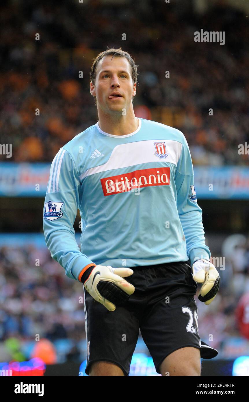 Thomas Sorensen aus Stoke City Barclays Premier League - Wolverhampton Wanderers gegen Stoke City 14/08/2010 Stockfoto