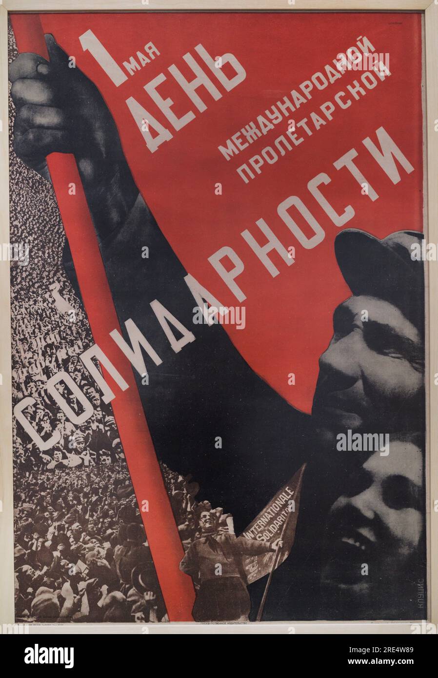 Gustav Klutsis (1895-1938). Russisch-lettischer Künstler. 1. Mai, Internationaler Tag der Solidarität der Arbeitnehmer. Poster, 1930. Hochdruck auf Papier, 105,6 x 73,1 cm. Stockfoto