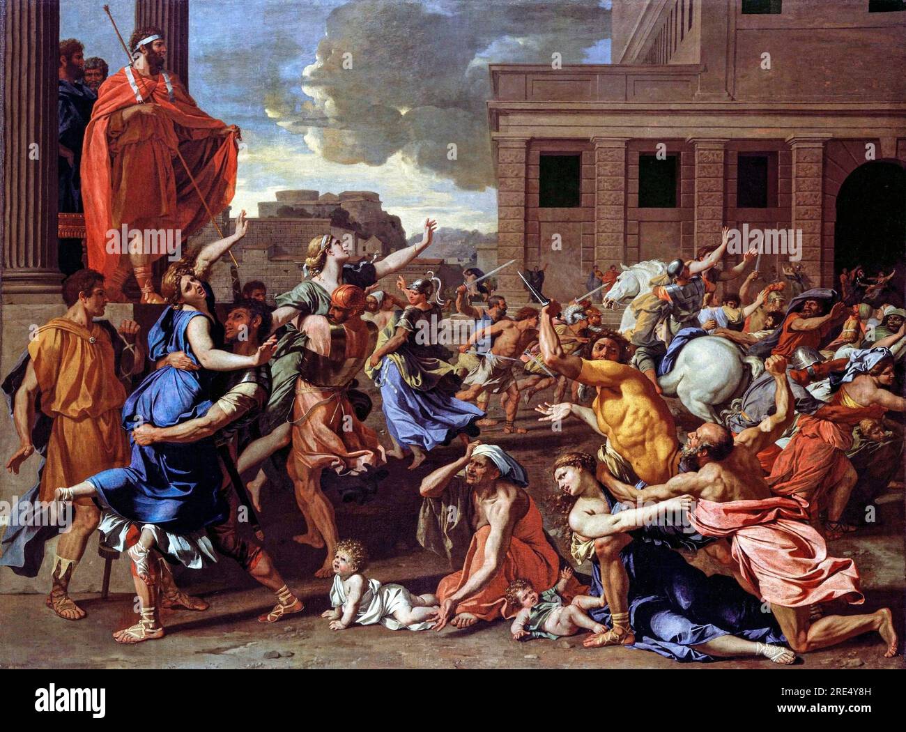 Die Entführung der Sabine Women durch Nicolas Poussin wahrscheinlich 1633-34 Stockfoto