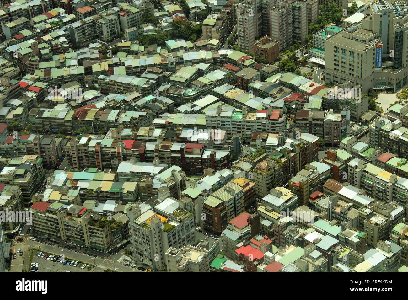 Blick auf Taipei von oben Stockfoto