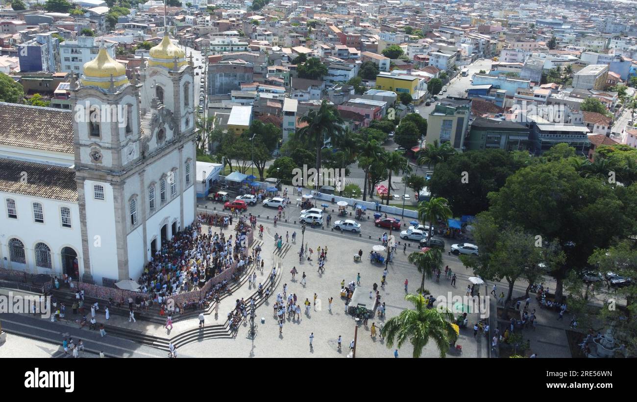 salvador, bahia, brasilien - 15. januar 2023: Blick auf die Kirche Senhor do Bonfim in Salvador. Stockfoto