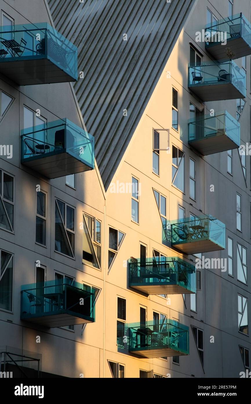 Die Eisberghäuser, Aarhus docklands, Dänemark. Stockfoto