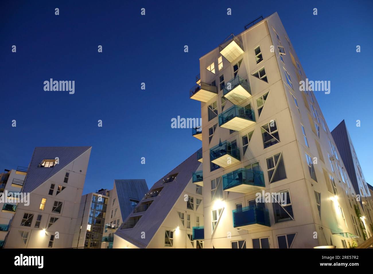 Die Eisberghäuser, Aarhus docklands, Dänemark. Stockfoto