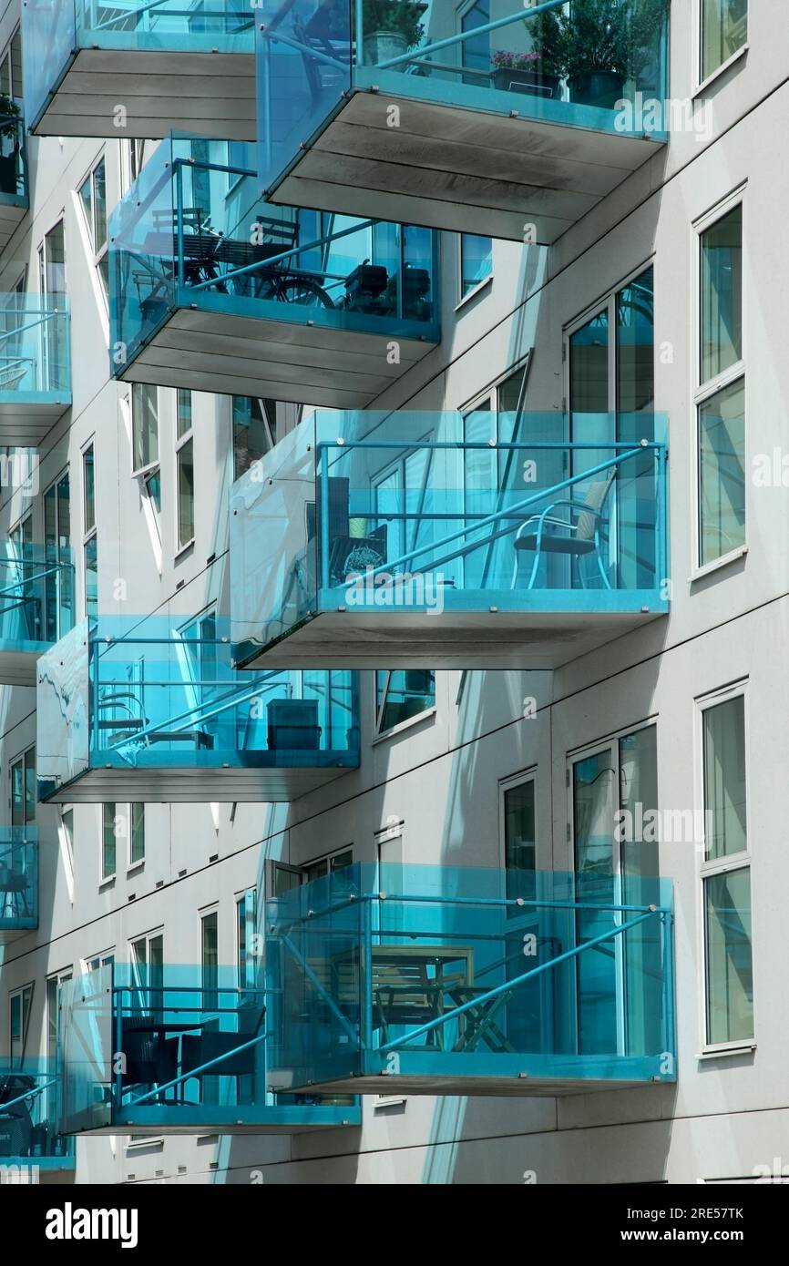 Die Eisberghäuser, Aarhus docklands, Dänemark. Stockfoto