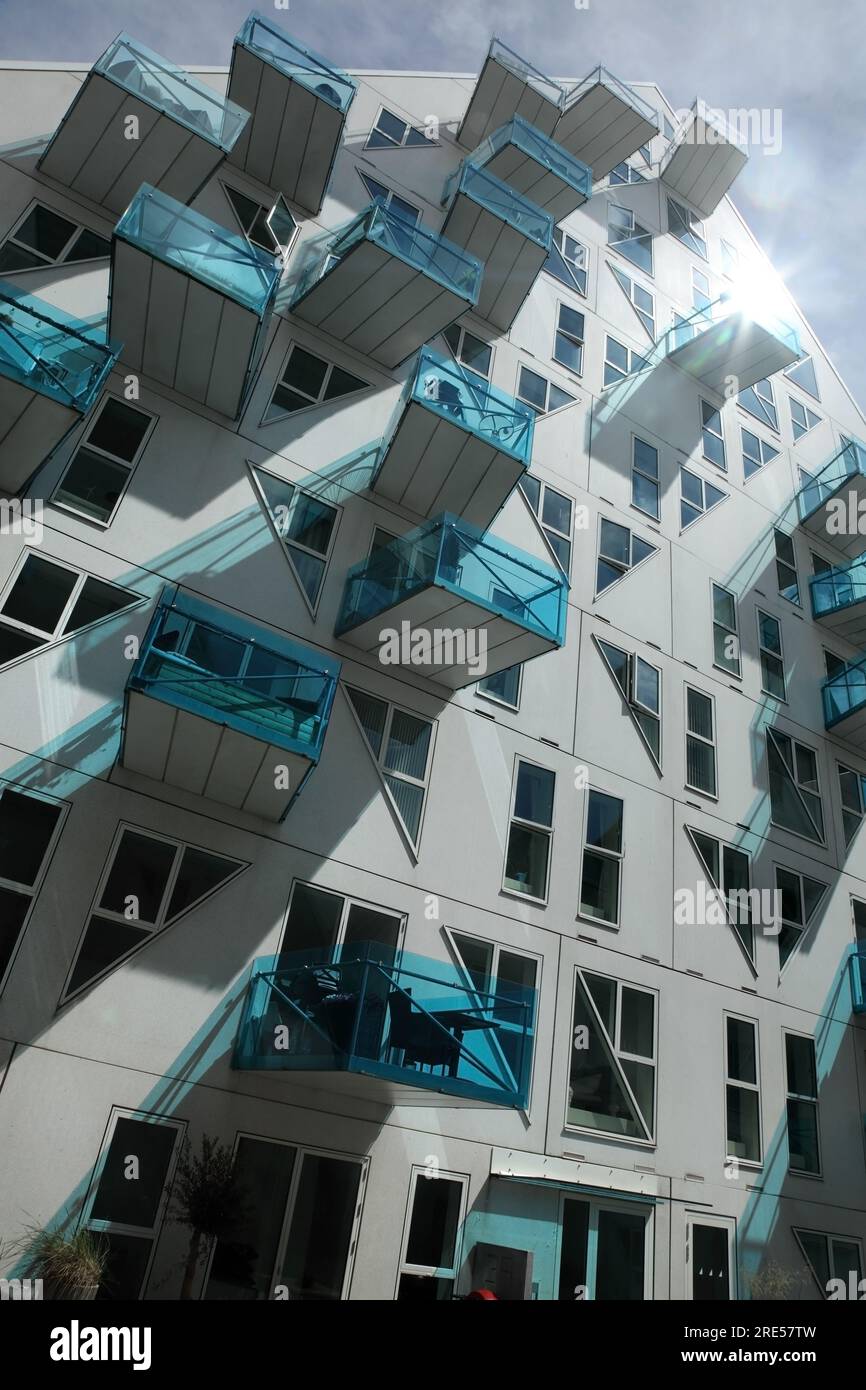 Die Eisberghäuser, Aarhus docklands, Dänemark. Stockfoto