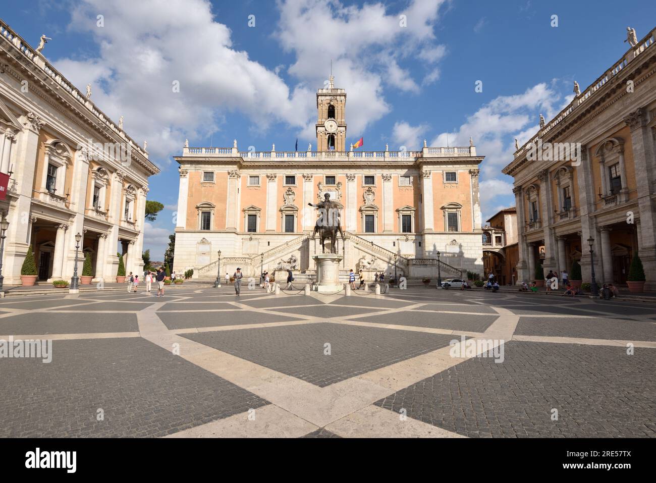 Piazza del Campidoglio, Rom, Italien Stockfoto