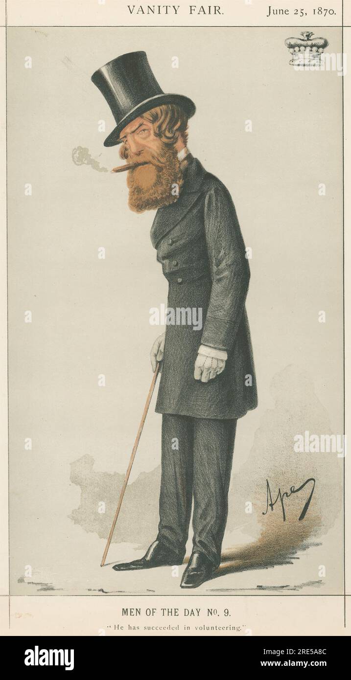 Politiker - Vanity Fair. "Er hat sich freiwillig gemeldet." Viscount Ranelagh. 25. Juni 1870 1870 von Carlo Pellegrini Stockfoto