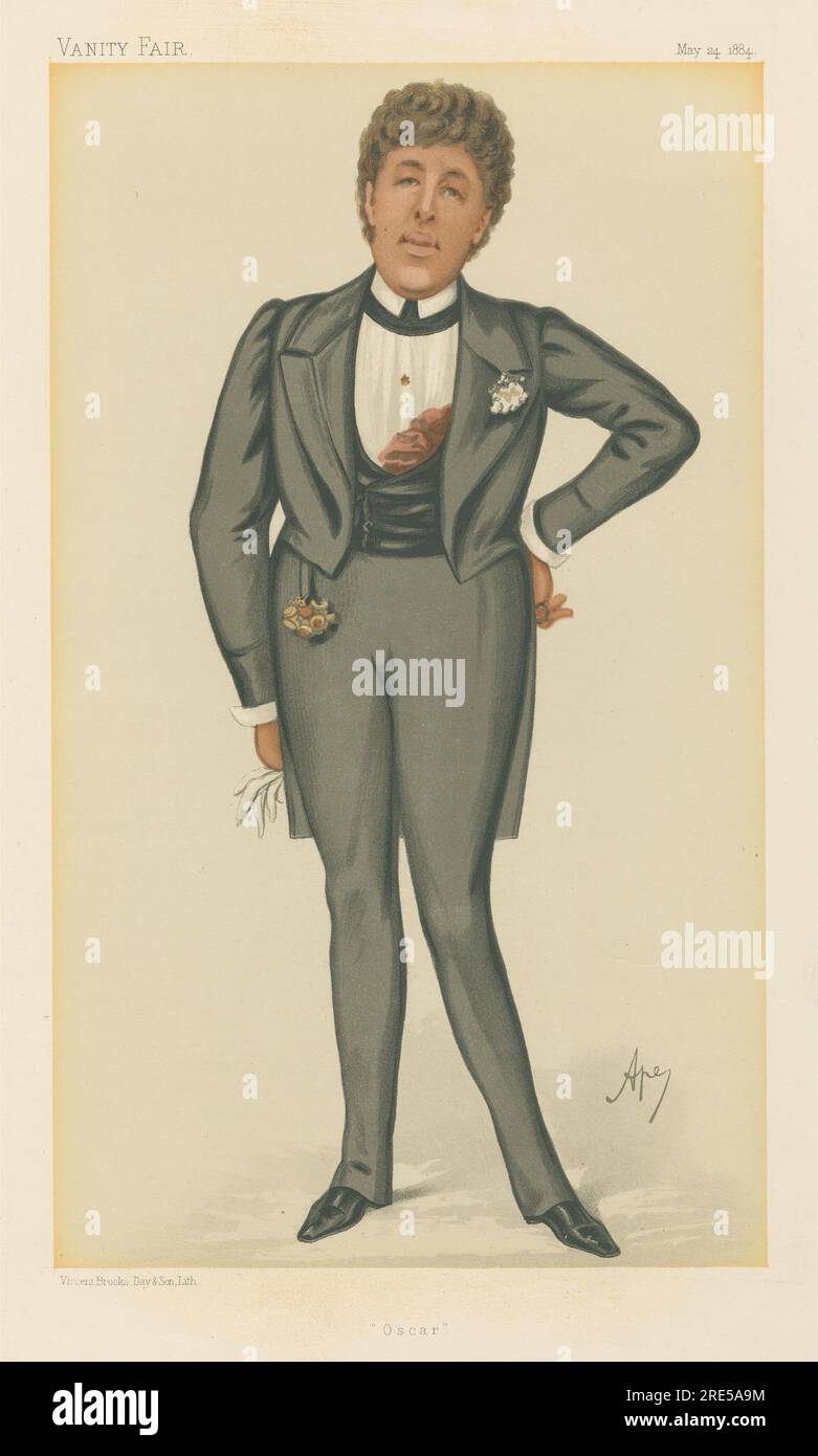 Oscar, Oscar Wilde (Vanity Fair Serie) von Carlo Pellegrini Stockfoto