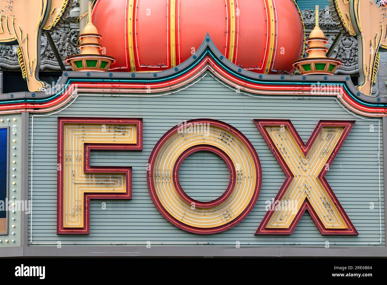 Fox Theater im Stadtzentrum von Detroit Michigan, USA. Stockfoto