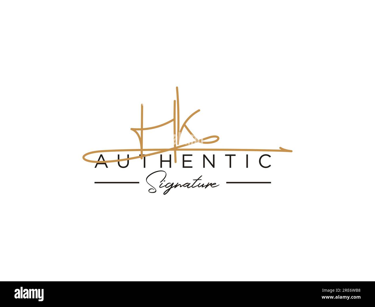 HK Signature Logo-Vorlage Vektor. Stock Vektor