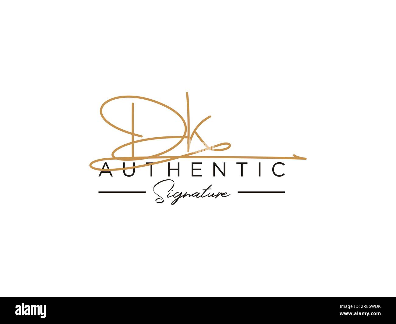 DK Signature Logo Template Vector. Stock Vektor
