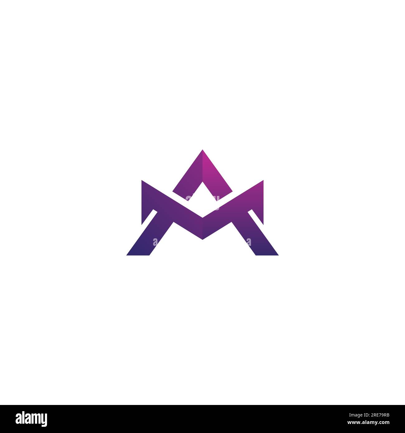 Logo-Design mit dem Buchstaben AM. MA-Logo-Vektor Stock Vektor