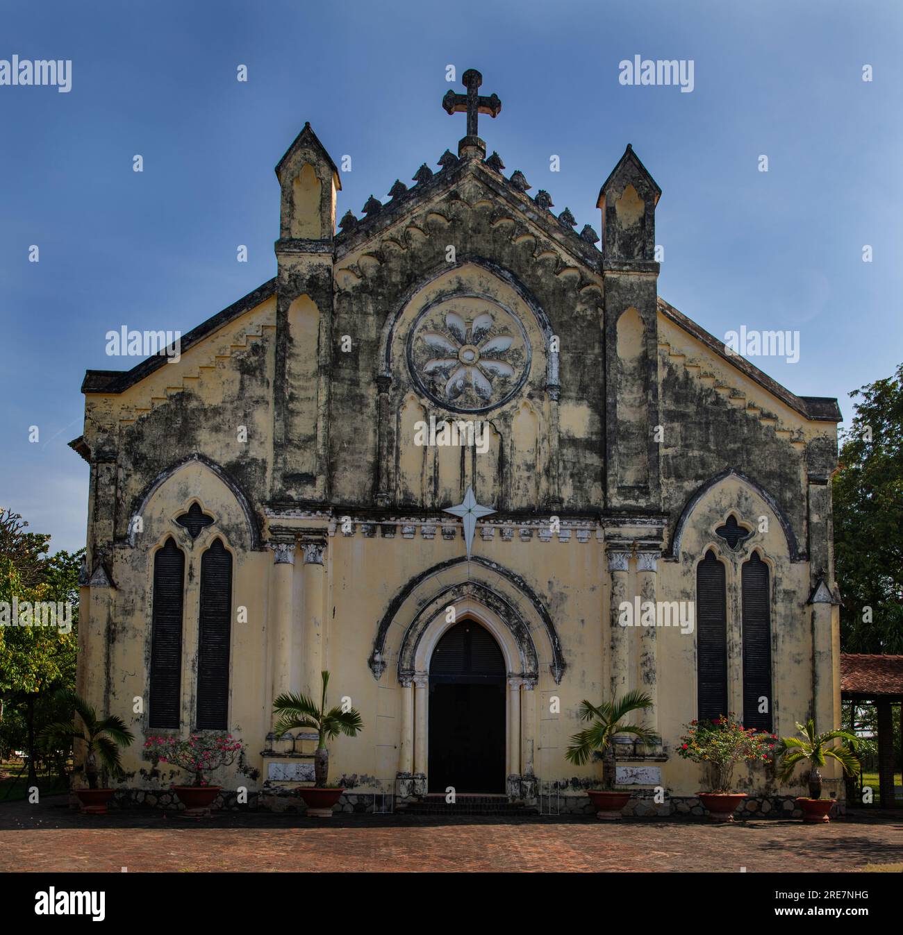 Katholisches Kloster Phanxico (19. C), Insel Cu Lao Gieng (Cù lao Giêng), Mekong-Delta, Vietnam Stockfoto