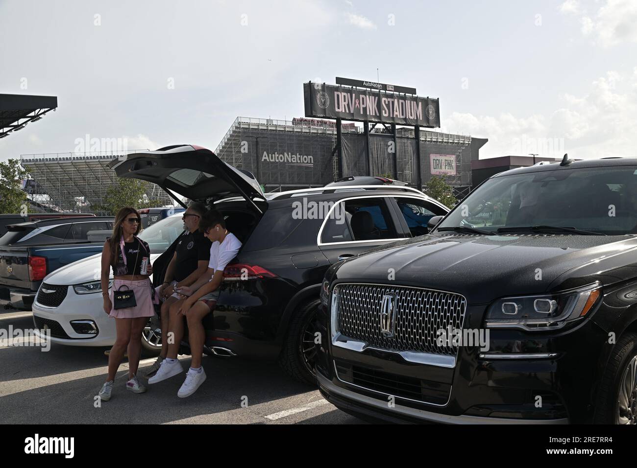 Fort Lauderdale, USA, 25. Juli 2023. Allgemeiner Blick vor dem Inter Miami CF Match gegen Atlanta United im Second Leagues Cup Group Stage Match im DRV PNK Stadium am 25. Juli 2023 in Fort Lauderdale, Florida Guthaben: SIPA USA/Alamy Live News Stockfoto