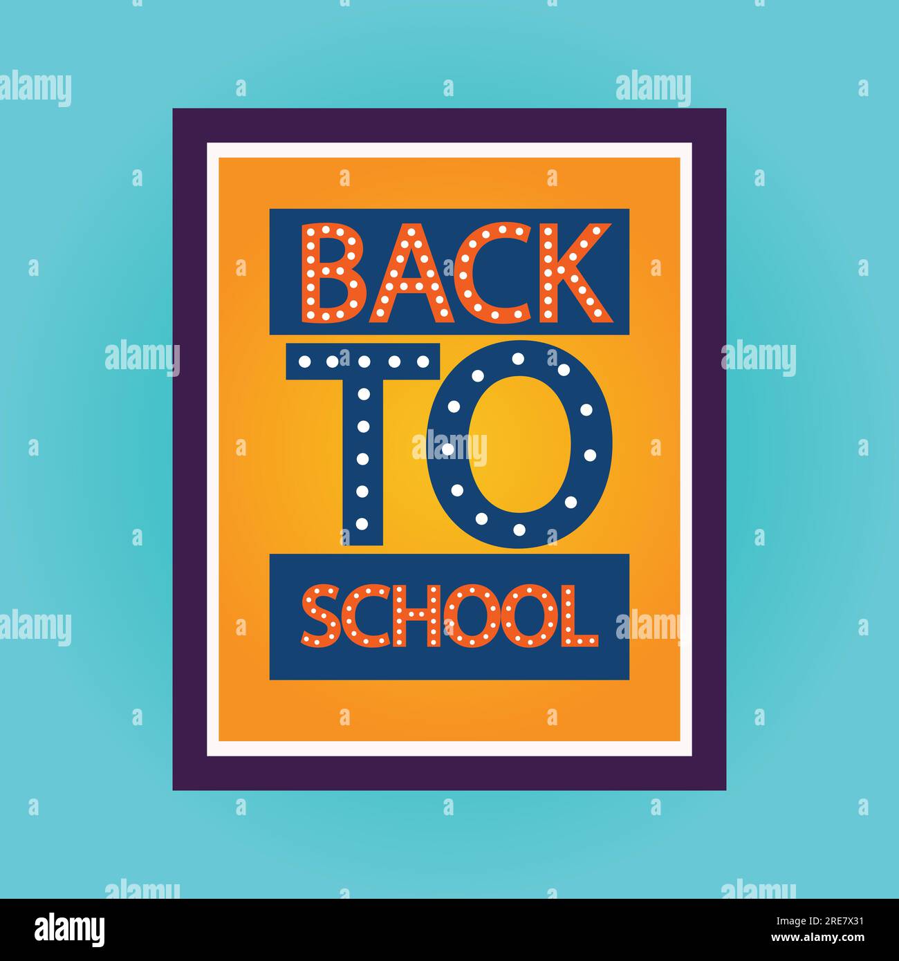 Willkommen zurück bei der EPS-Datei mit Vektorbildern für den Schulhintergrund Stock Vektor