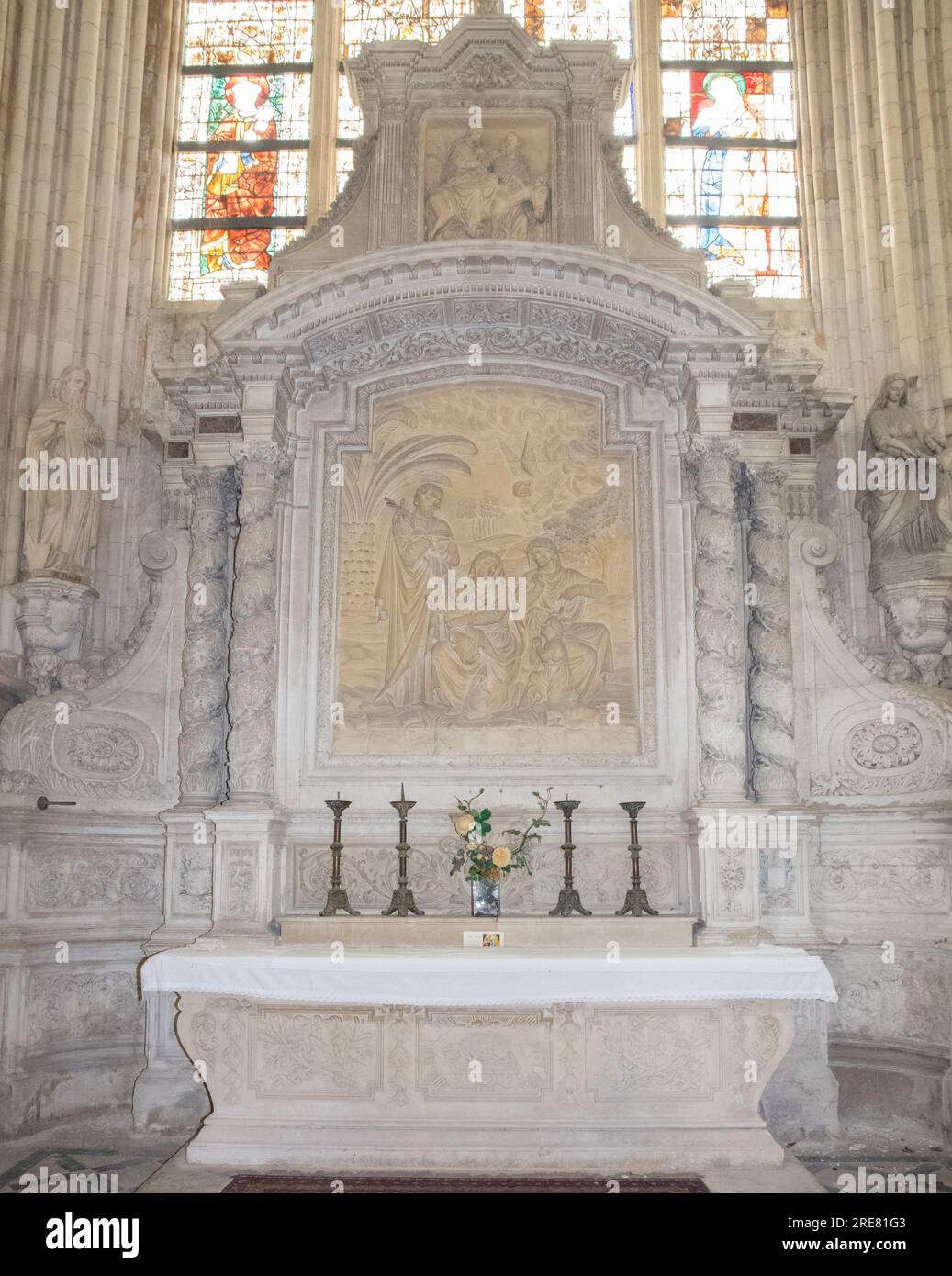 Chapelle St. Joseph, Abtei der Heiligen Dreifaltigkeit, Fécamp Stockfoto