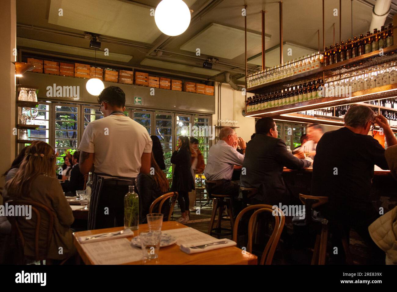 Lardo Restaurant in Mexico City, Mexiko Stockfoto