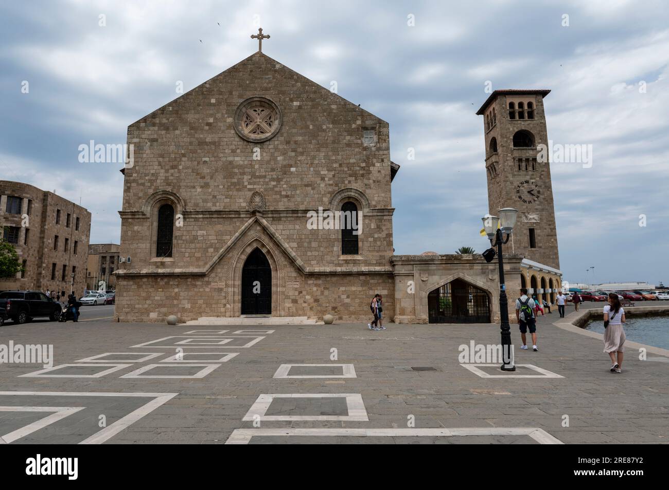 Kirche Evangalismos in der Altstadt von Rhodos Stockfoto