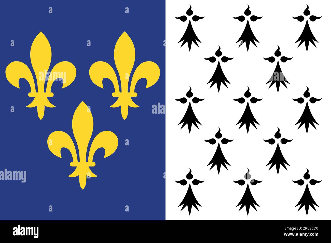 Flagge VON BREST, FRANKREICH Stock Vektor