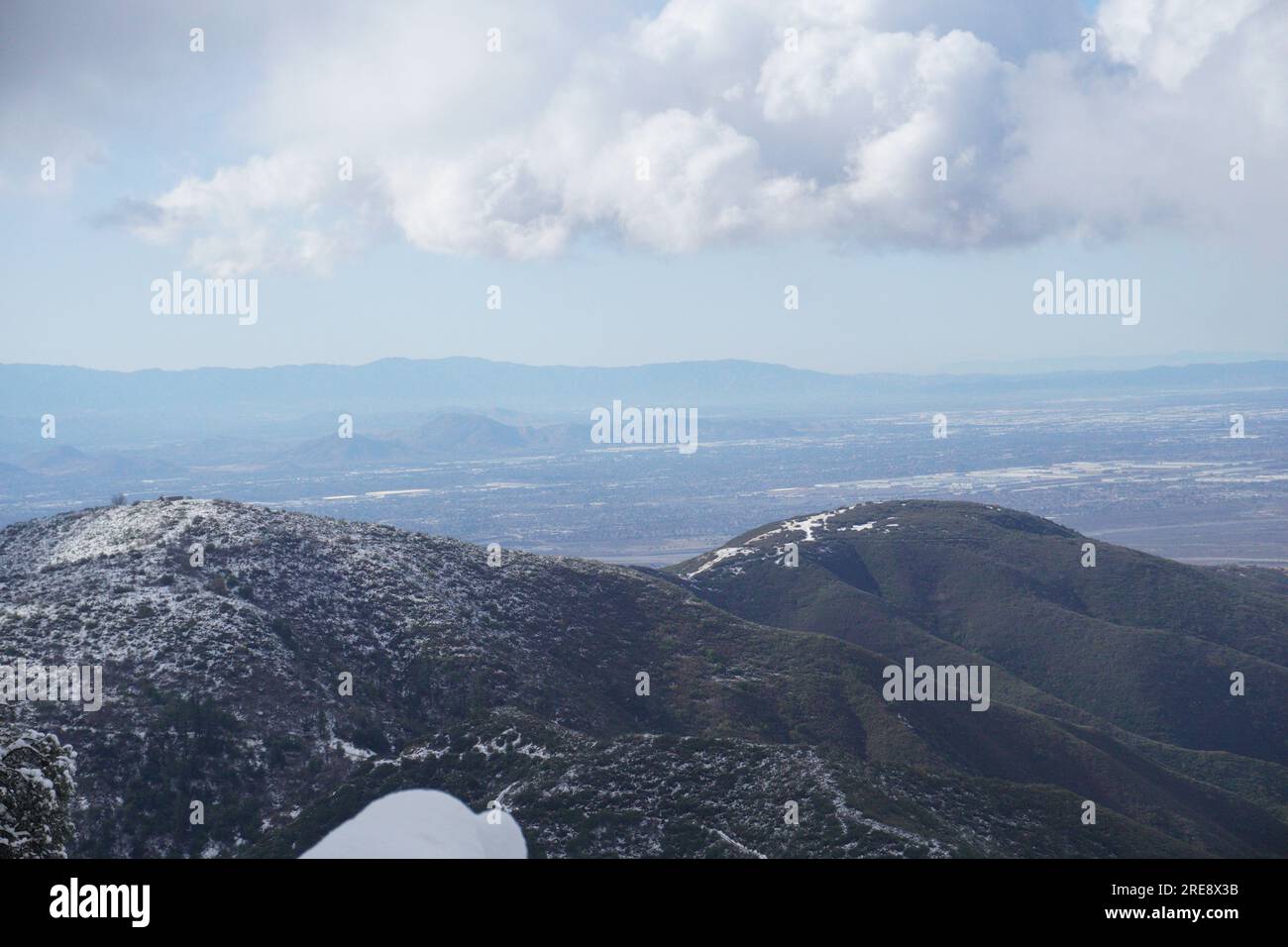 Verschneite Nordkalifornien-Landschaft Stockfoto