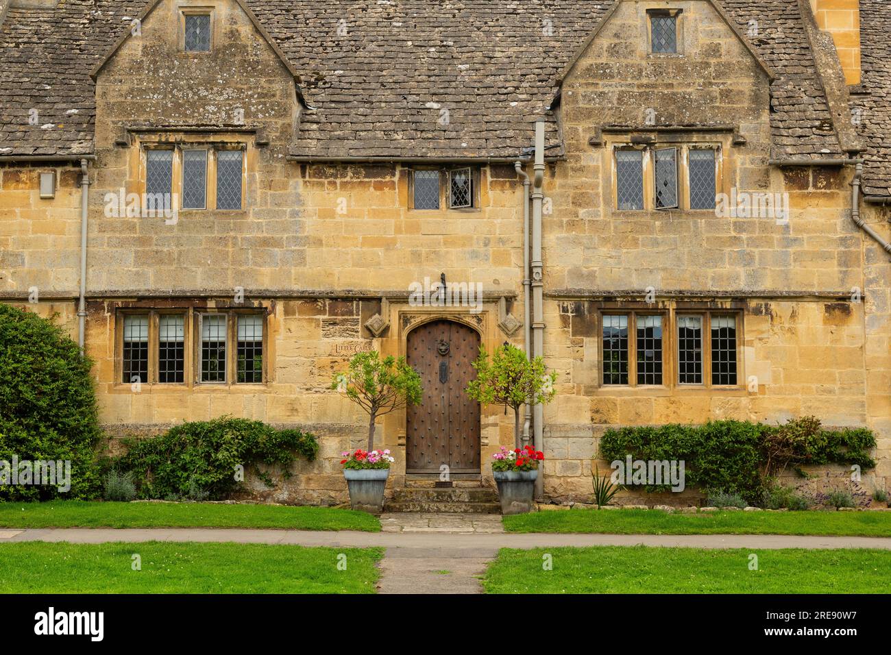 Grand House im Dorf Broadway, Worcestershire, England, in der Gegend Cotwolds von Oustanding Natural Beauty. Stockfoto