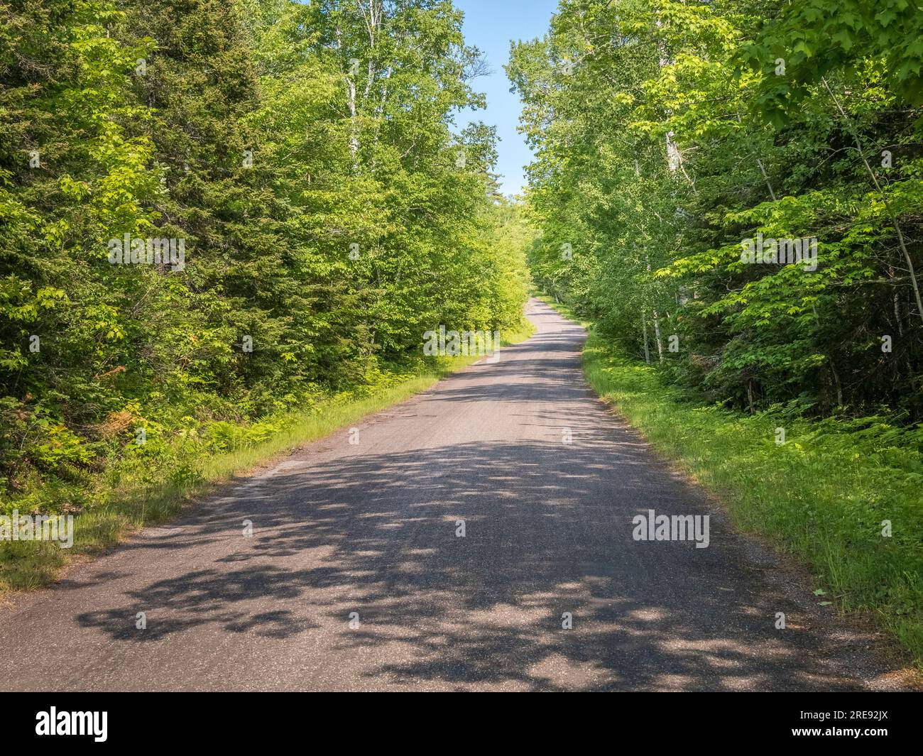 Brockway Mountain Road auf der Halbinsel Keweenaw in Copper Harbor in Upper Michigan, USA Stockfoto