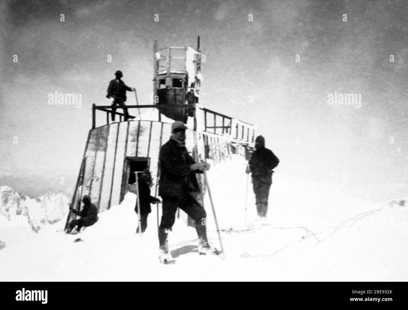 Observatorium auf dem Gipfel des Mont Blanc, viktorianische Zeit Stockfoto