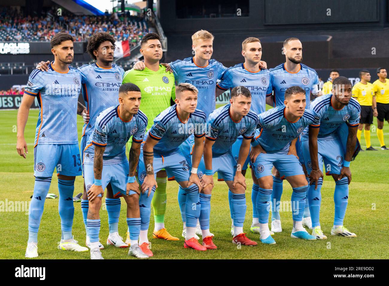 New York, USA. 24. Juli 2023. New York City Spieler posieren für ein Teambild vor dem League Cup Fußballspiel zwischen New York City und Atlas im Citi Field Stadium in New York, USA (Joe Swift/SPP) Guthaben: SPP Sport Press Photo. Alamy Live News Stockfoto