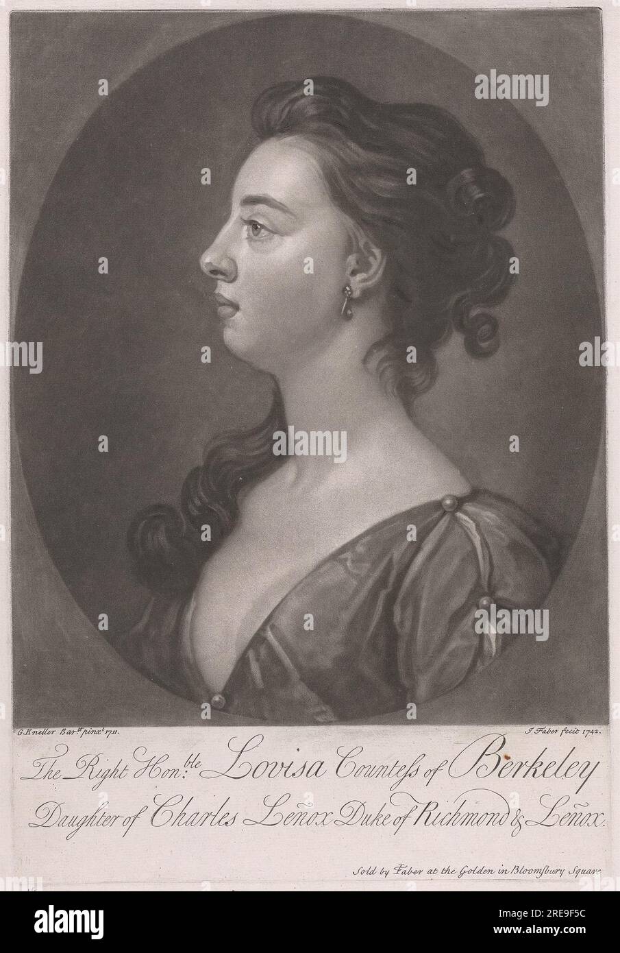 Die ehrenwerte Louisa Gräfin von Berkeley, Tochter von Charles Lenox