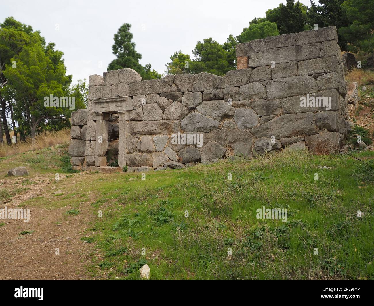 Tempel von Diana, Cefalu, Sizilien. Außen. Stockfoto