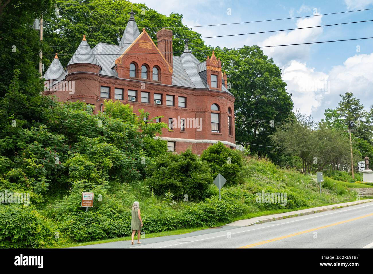 Bradford, Vermont, USA - 12. Juli 2023: Die Bibliothek ist in der malerischen Stadt Bradford zu sehen Stockfoto