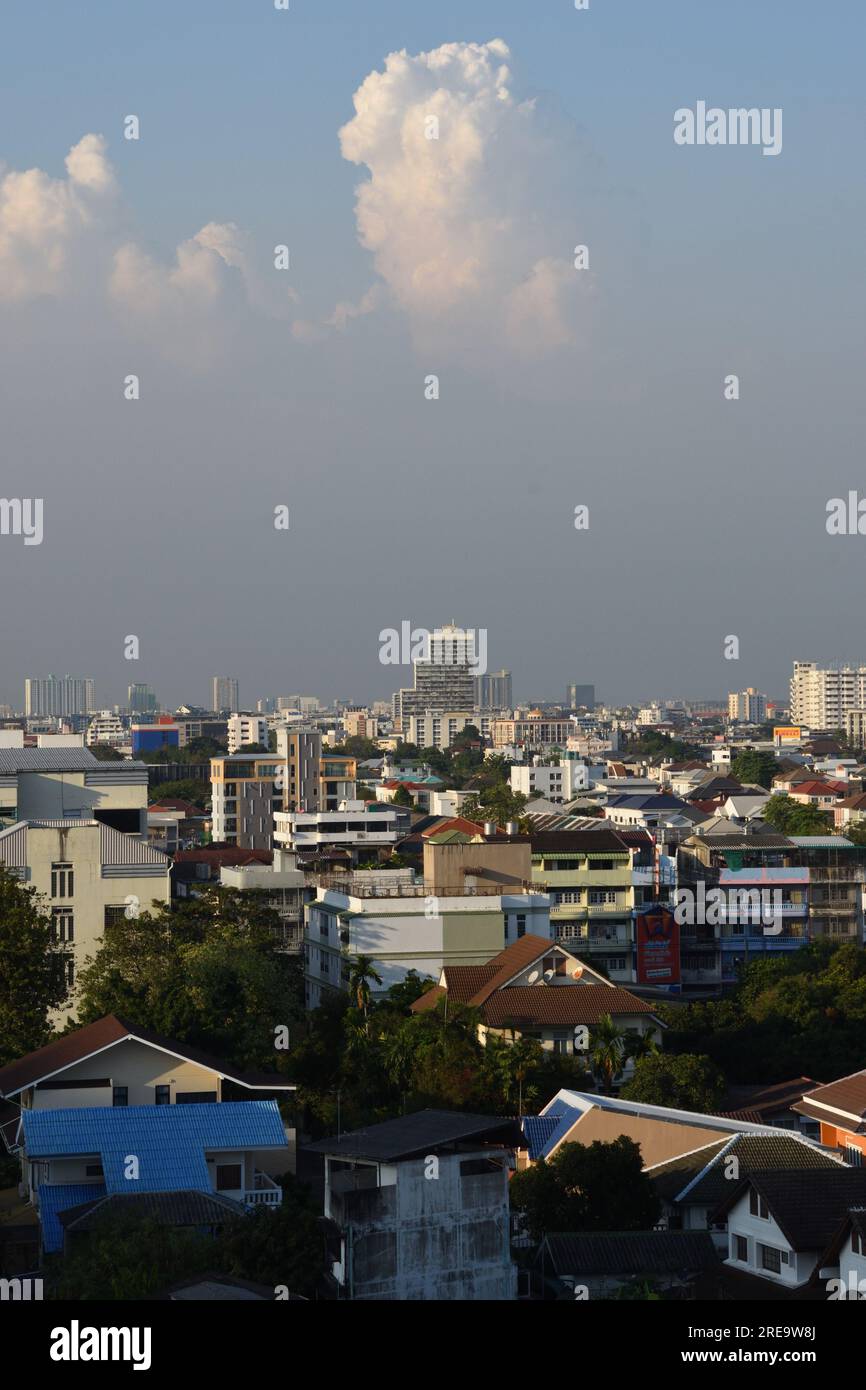 Schlechte Luftverschmutzung in Bangkok, Thailand Stockfoto